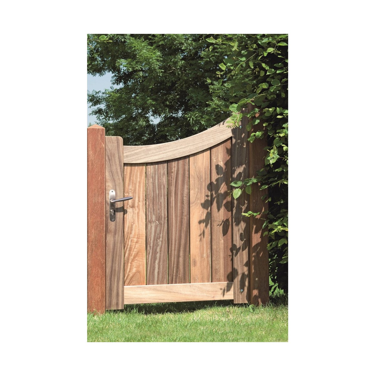Houten tuinpoort Maestro - padouk