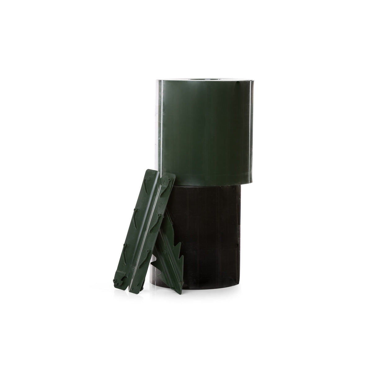 RootBarrier gietrand HDPE op rol, groen en zwart