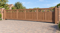 Schuifpoort zwevend type (Decoratief): Hoogte 1,90 m - Lengte: 3,10/4,50 m