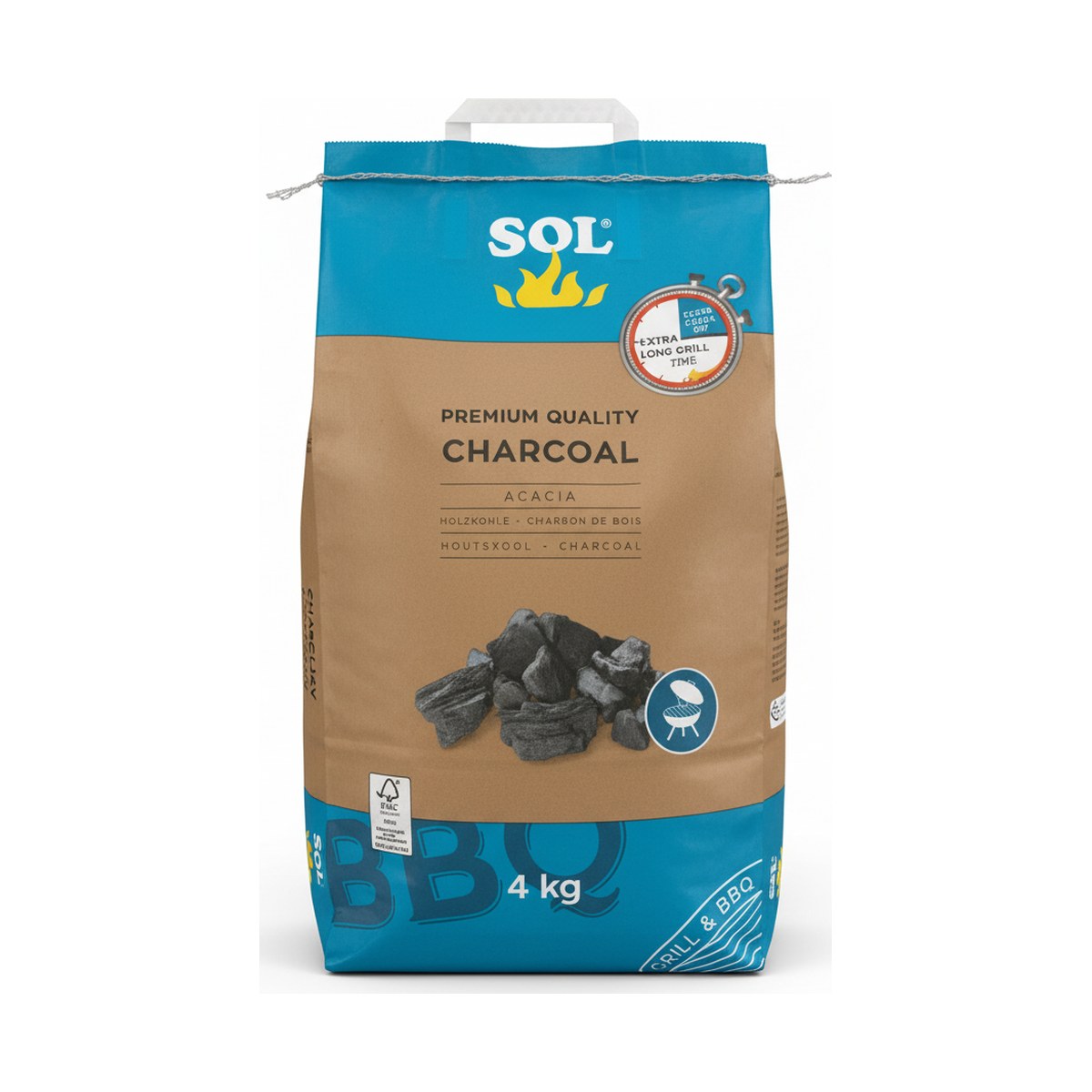 SOL Premium houtskool 4 kg - FSC