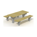 Tafel beton voet grenen