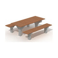 Tafel beton voet hardhout