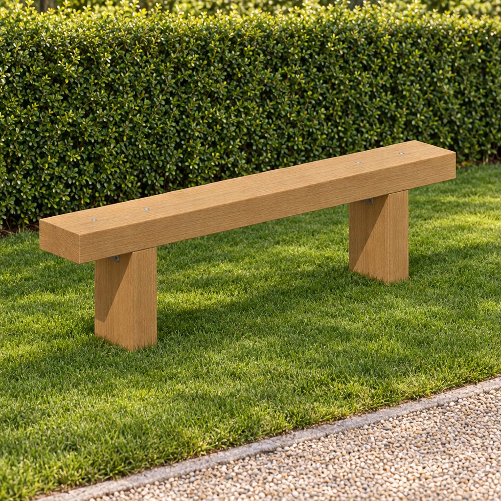 Banc en traverses neuves en chêne